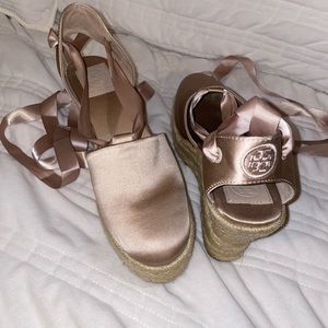 Tory Burch lace up heels (size 9)
